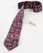 Diamond Textured Gold-Tone Tie Clip