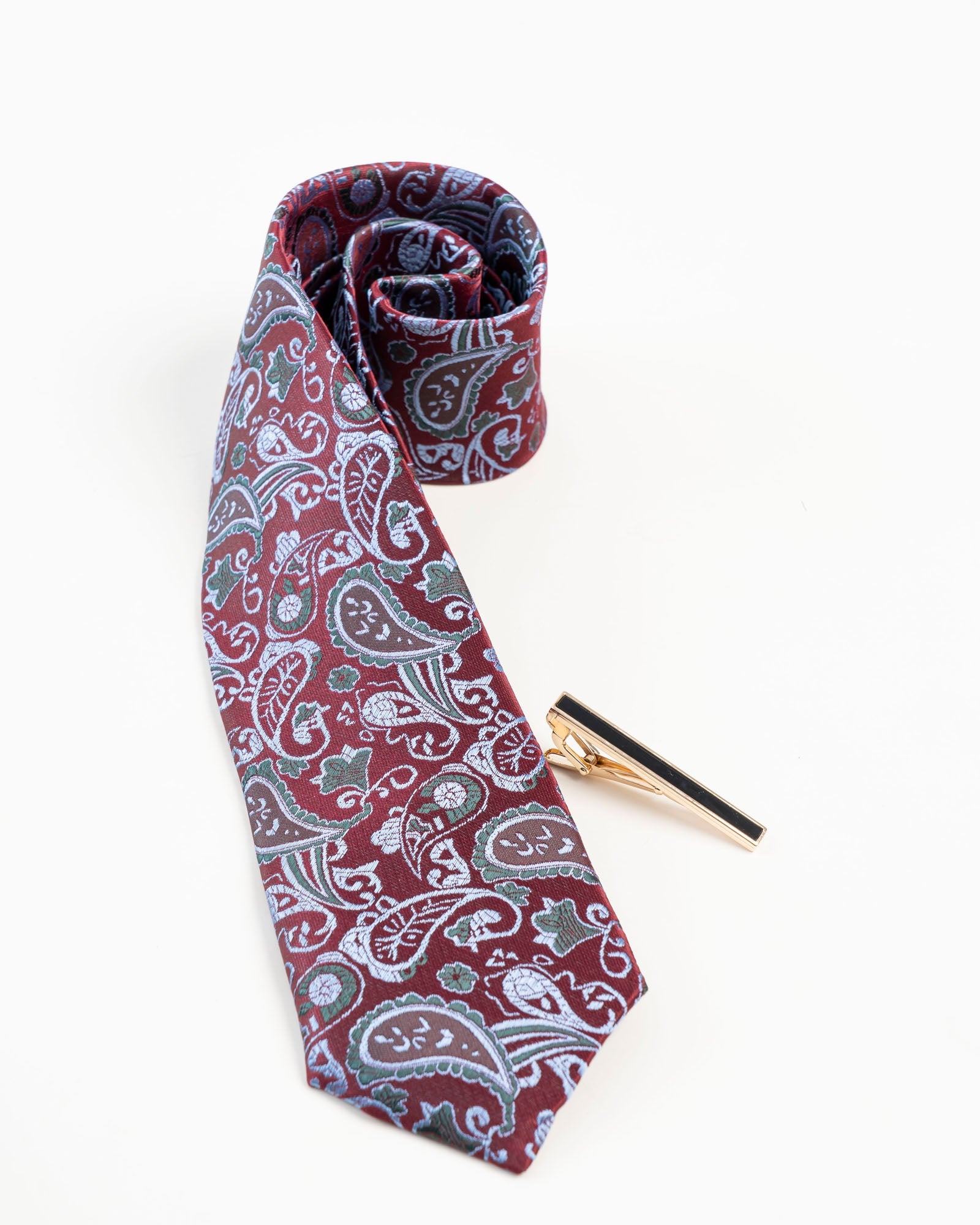 Black Enamel Gold-Tone Tie Clip