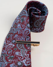 Black Enamel Gold-Tone Tie Clip