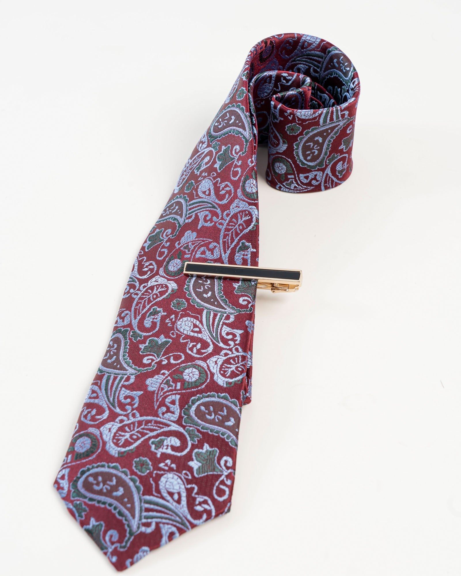 Black Enamel Gold-Tone Tie Clip
