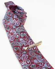 Black Line Gold-Tone Tie Clip
