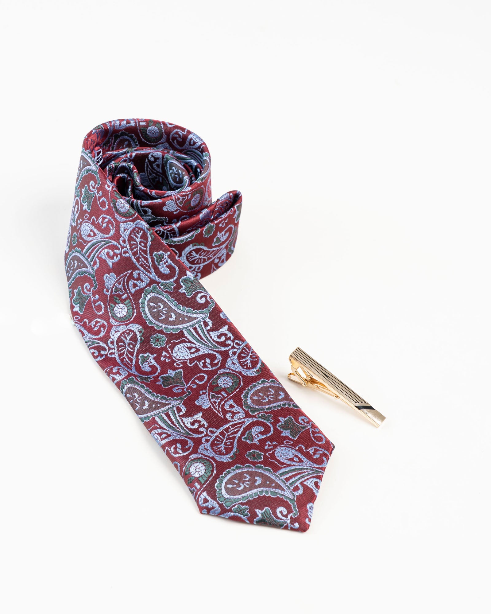 Black Line Gold-Tone Tie Clip