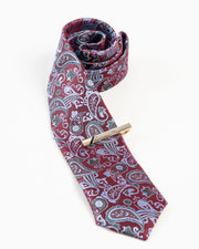 Black Line Gold-Tone Tie Clip