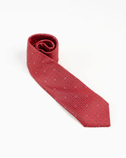 Red Textured Pattern Tie Set