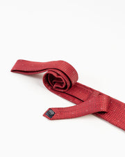 Red Textured Pattern Tie Set