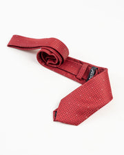 Red Textured Pattern Tie Set