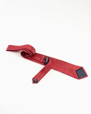Red Textured Pattern Tie Set