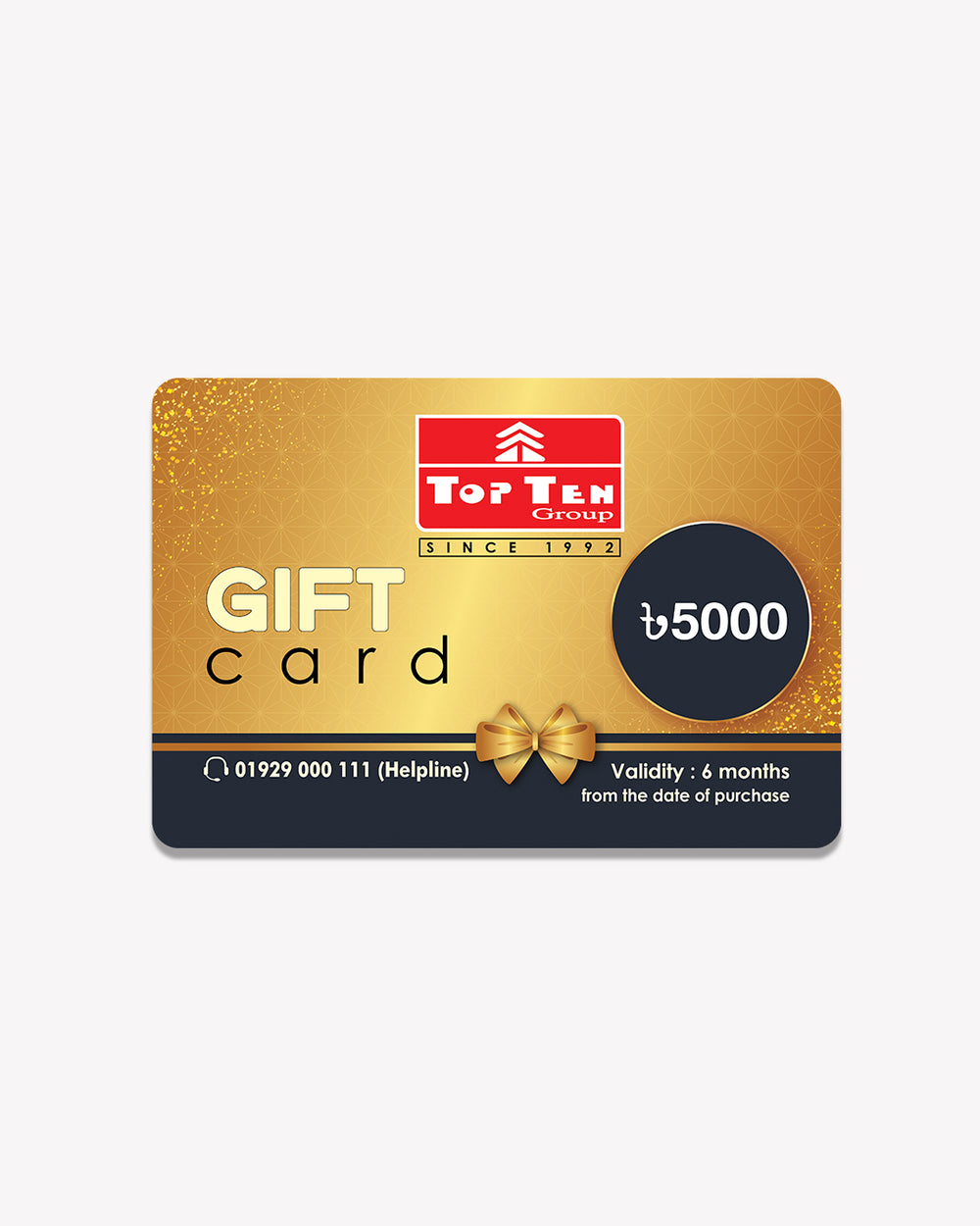 Prepaid gift card 5000