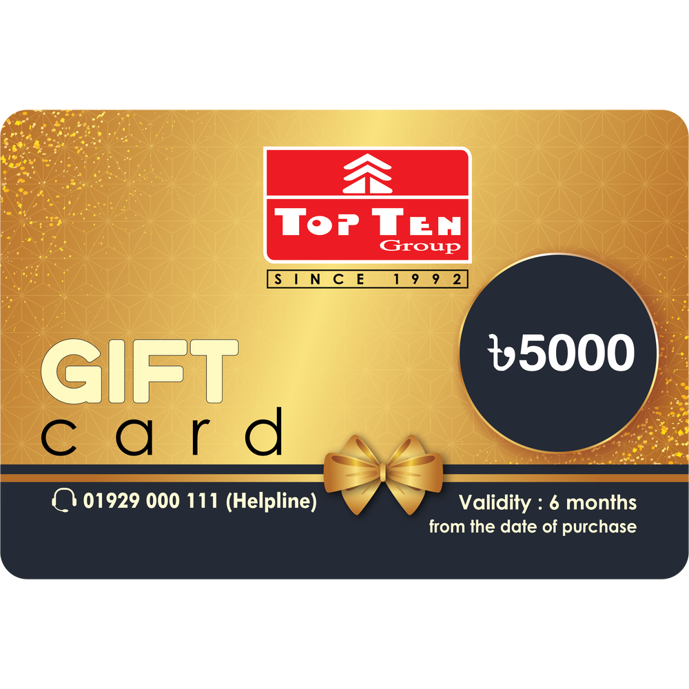 Prepaid gift card 5000