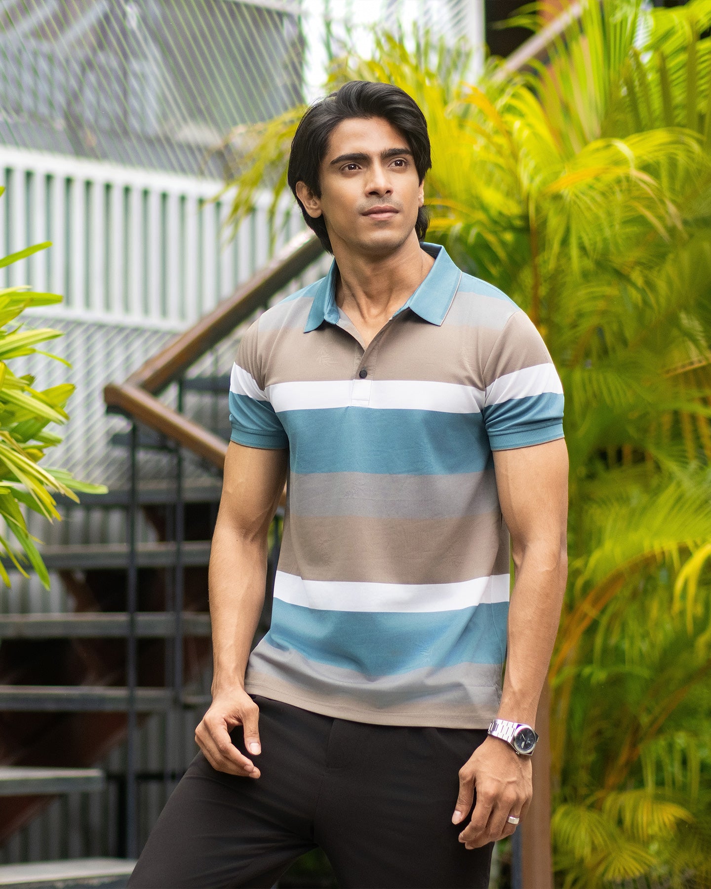Men’s Stripe Polo