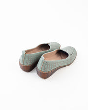 Women's Green Perforated Slip-On Shoes | Dr. Shoes