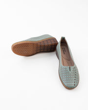 Women's Green Perforated Slip-On Shoes | Dr. Shoes