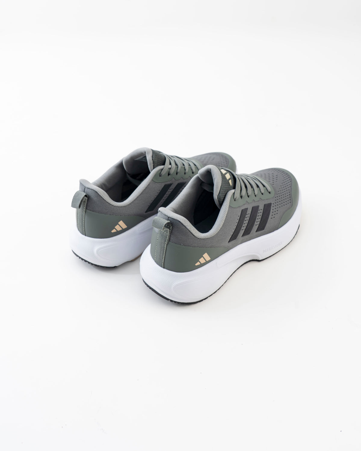 Men's Grey Mesh Lace-Up Sneakers with Black Side Stripes