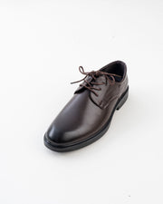 Men's Brown Plain-Toe Lace-Up Formal Shoes