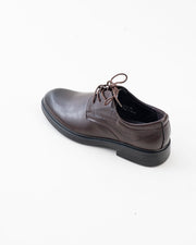 Men's Brown Plain-Toe Lace-Up Formal Shoes