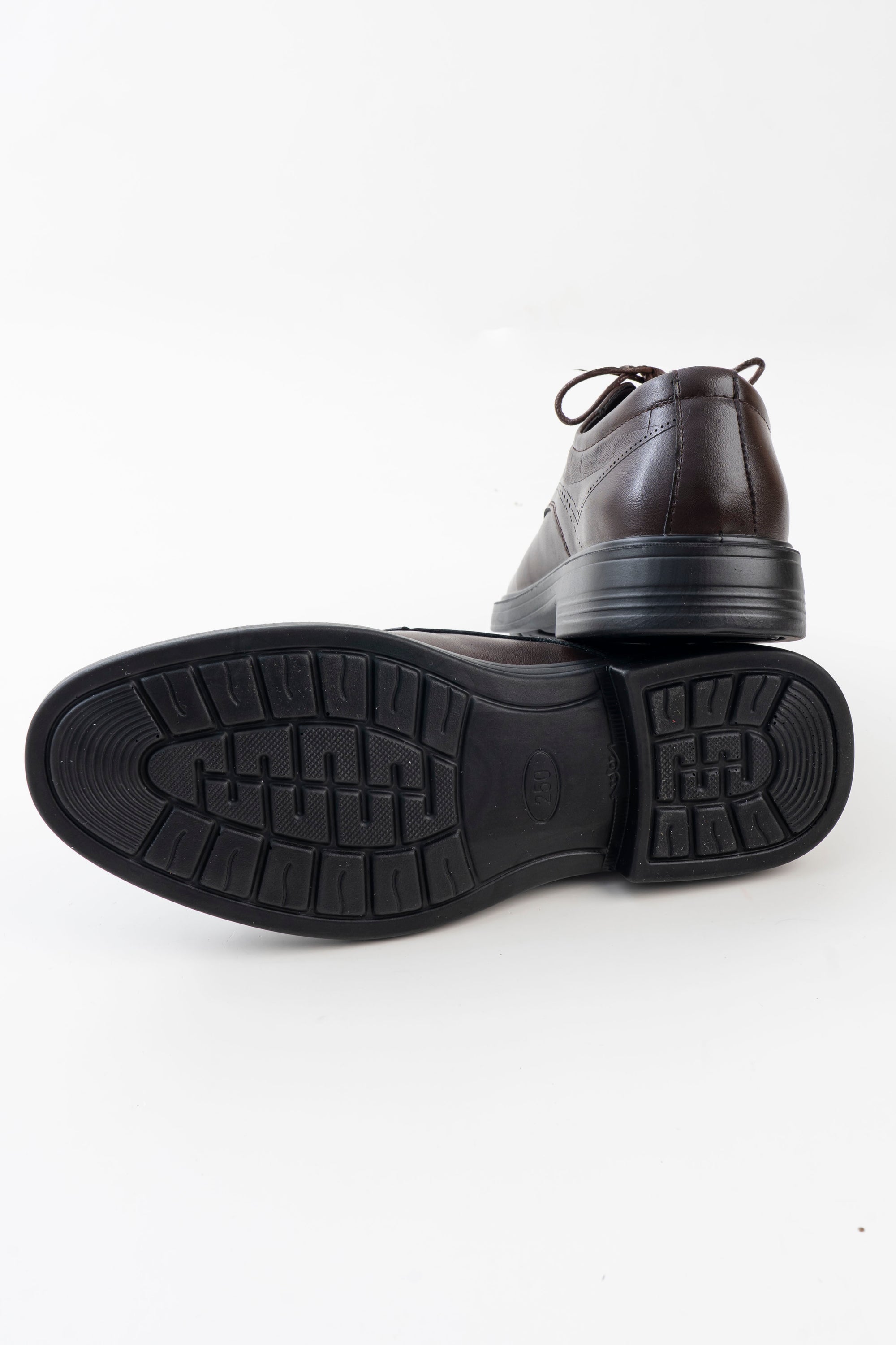 Men's Brown Plain-Toe Lace-Up Formal Shoes
