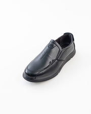 Men's Black Stitch-Detail Slip-On Casual Shoes