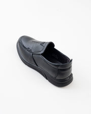 Men's Black Stitch-Detail Slip-On Casual Shoes