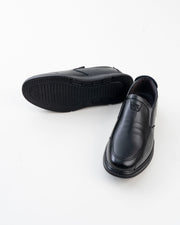 Men's Black Stitch-Detail Slip-On Casual Shoes