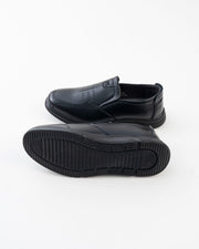Men's Black Stitch-Detail Slip-On Casual Shoes
