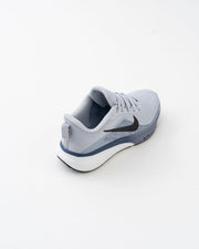 Men's Light Grey Mesh Lace-Up Sneakers with Black Accents