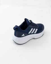 Men's Navy Mesh Lace-Up Sneakers with White Side Stripes