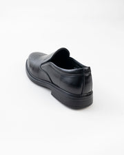Men's Black Croc-Pattern Slip-On Formal Shoes