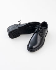 Men's Black Plain-Toe Lace-Up Formal Shoes
