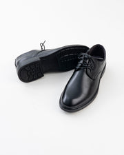 Men's Black Plain-Toe Lace-Up Formal Shoes