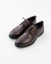 Men's Brown Brogue-Detail Lace-Up Formal Shoes