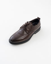 Men's Brown Brogue-Detail Lace-Up Formal Shoes