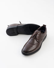 Men's Brown Brogue-Detail Lace-Up Formal Shoes