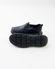 Men's Black Chunky-Sole Slip-On Casual Shoes