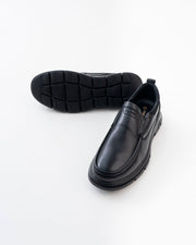 Men's Black Chunky-Sole Slip-On Casual Shoes