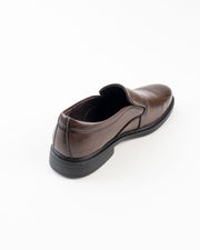 Men's Brown Croc-Pattern Slip-On Formal Shoes
