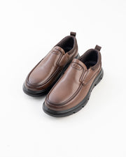 Men's Brown Chunky-Sole Slip-On Casual Shoes