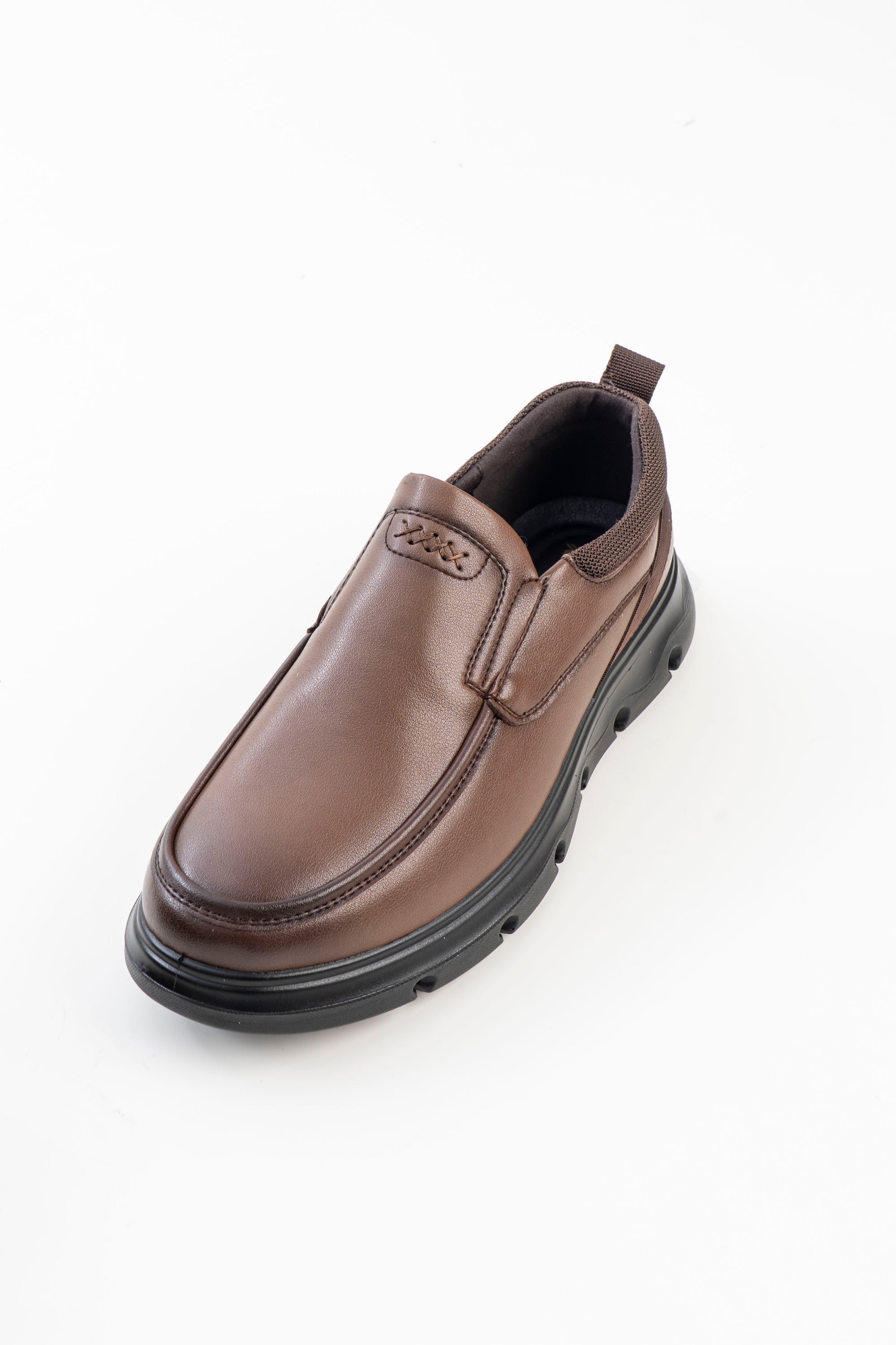 Men's Brown Chunky-Sole Slip-On Casual Shoes