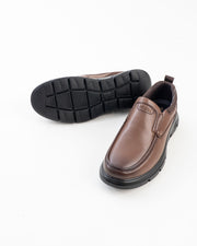Men's Brown Chunky-Sole Slip-On Casual Shoes
