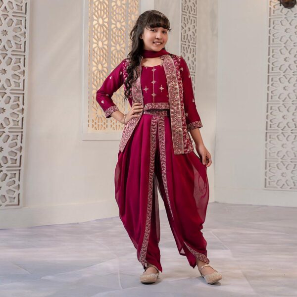 Girls Dhoti Set