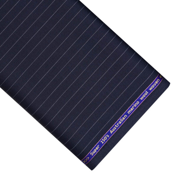 Super 150’s Australian Merino Wool Woven Stripe Suiting Fabrics